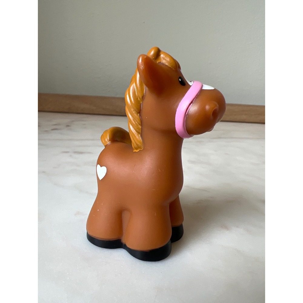 Fisher-Price Farm Animal Horse Colt Figure Heart Stamp 2010 Little People